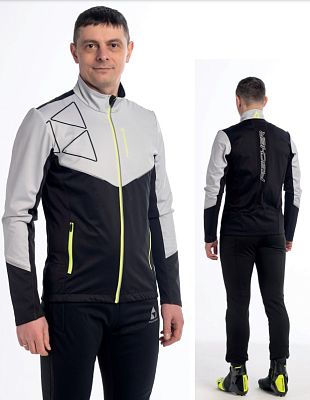 Превью  Куртка лыжная FISCHER Softshell Light Черный/Серый